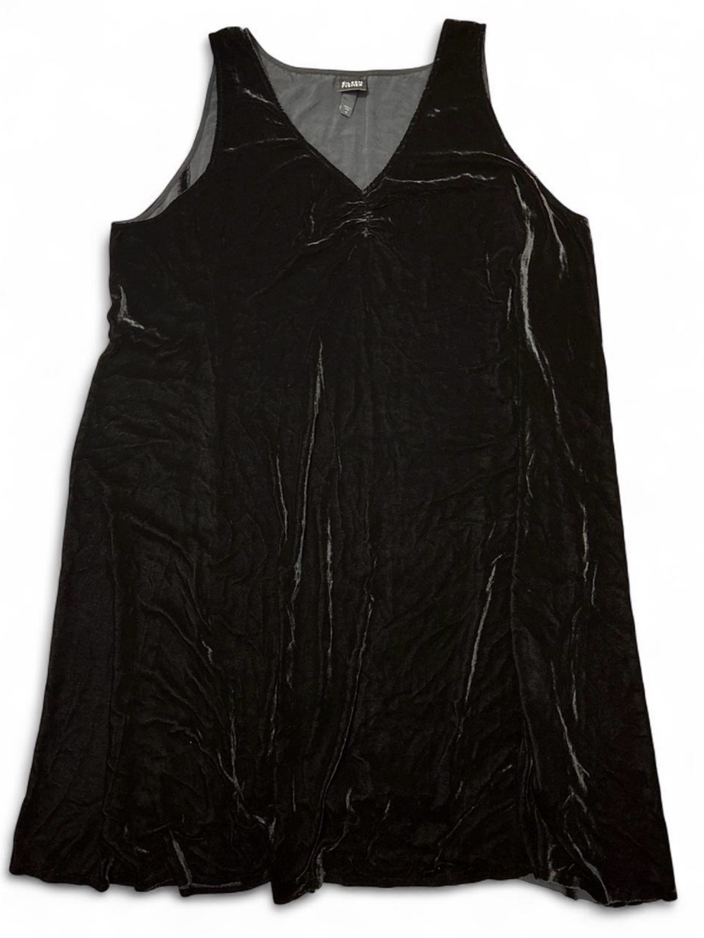 Black Velvet Eileen Fisher Swing Dress Size XL